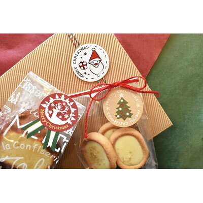 クリスマスラウンドシール　ツリー　　1袋（100枚入） pack-garage-10000908 PACKGARAGE サンプル画像2