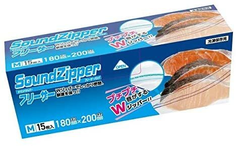 乐天商城 - 【ケース販売】ハウスホールド　KZ10　フリーザーバッグ Mサイズ 透明 （15枚×60個）900枚入