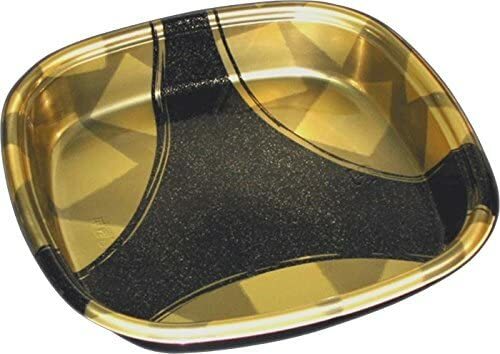 中央化学 日本製 使い捨て寿司桶 DX角桶 20 金砂目-BK 身 10枚入サイズ:約23.6×23.6×3.8cm