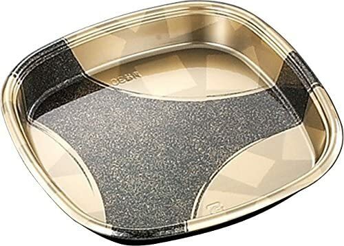 中央化学 日本製 使い捨て寿司桶 DX角桶 30 金砂目-BK 身 10枚入サイズ:約28×28×3.8cm