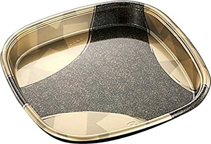 中央化学 日本製 使い捨て寿司桶 DX角桶 40 金砂目-BK 身 10枚入サイズ:約31.8×31.8×3.8cm