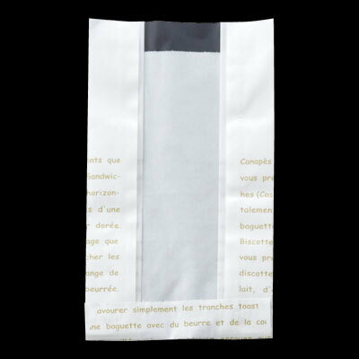 レシピ柄耐油紙　フェネット袋＃91　1袋（100枚入）