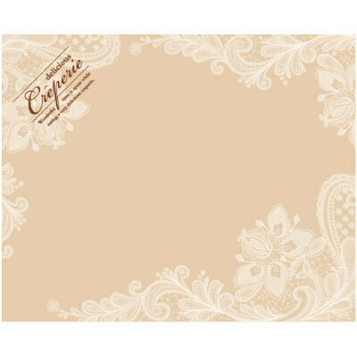 クラフト包装紙　クラフトS（四角）レース　1袋（200枚入）