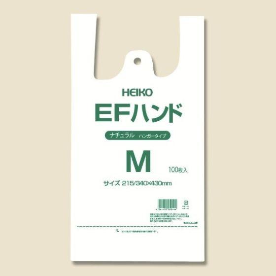 Rakuten - 【100枚】EFハンド M（半透明）シモジマ ブロック付き レジ袋 安い ビニール袋 ポリ袋 エンボス加工 手提げ袋　100枚入