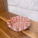 【250枚】HA・麻の葉柄(紅) 純白ペットケース ひまわり小(57×34) 業務用 和柄 お弁当 惣菜 フードケース おかずカップ 250枚入×1本