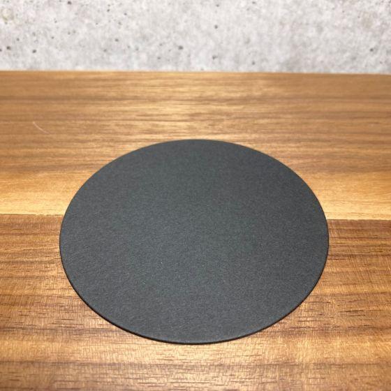 【1000枚】丸・紙製 マットブラック コースター （φ90×厚0.8mm） BAR 飲食店 業務用 使い捨て おしゃれ 紙コースター シンプル 円形 黒　1000枚入