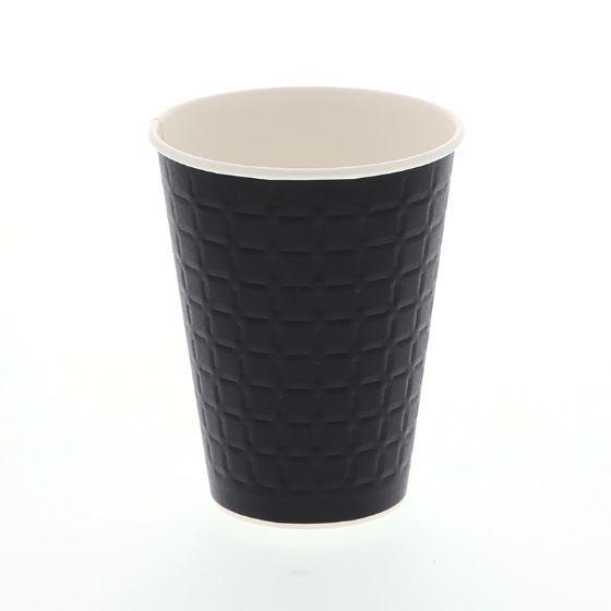 Plastic Cups - 【50個】13オンス モデレカップ ブラック (約340ml) シモジマ 紙コップ 耐熱 カップ 断熱 コップ （本体のみ）50個入