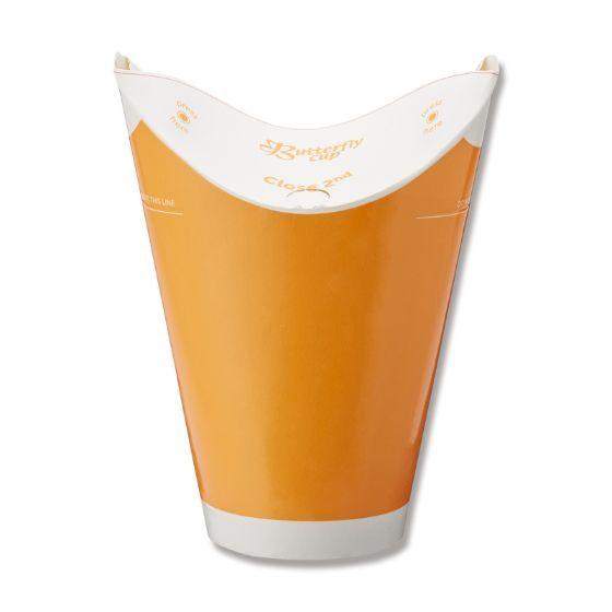 【40個】12オンス バタフライカップ コールドシングル オレンジ (約375ml) シモジマ 紙コップ コールド..