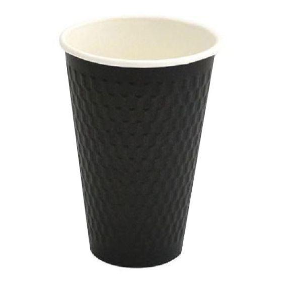 乐天商城 - 【1000個】KMW-470 ブラック（満杯容量 460ml） ケーピープラテック KMコップ 二重構造 業務用 断熱 耐熱 耐熱 カップ 紙コップ （本体のみ）1000個入 送料無料