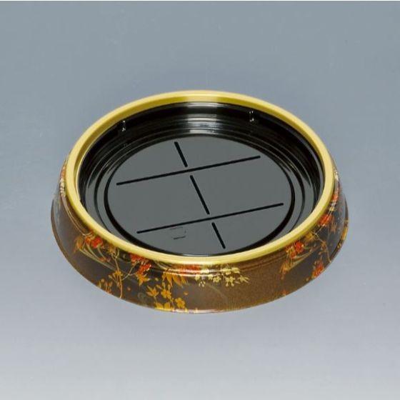 【10枚×5】新丸桶 8H(S) 金桜華 本体 福助工業 寿司桶 使い捨て 寿司容器 プラスチック ハカマ 桶 （本体のみ）50枚入