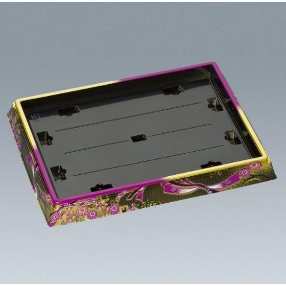 樂天商城 - 【120枚】新角桶 410H 蒔絵紫 本体 福助工業 寿司桶 使い捨て 寿司容器 プラスチック ハカマ 桶　（本体のみ）10枚入×12