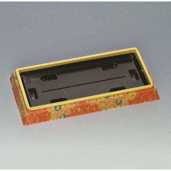 【10枚×5】新角桶 120H 流華赤 本体 福助工業 寿司桶 使い捨て 寿司容器 プラスチック ハカマ 桶　（本体のみ）50枚入