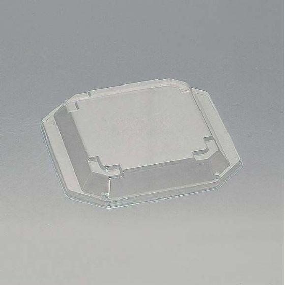 和皿 12-1F（外嵌合）●蓋：レンジ不可●素材：OPS●耐熱温度：80℃　　　　　●サイズ（mm）：215×193×25●入数：600枚（50枚×12）
