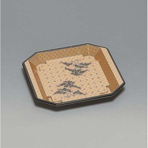 Rakuten - 【600枚】和皿 12H 市松黒 本体 福助工業 使い捨て 弁当 惣菜 仕出し 鮨 皿 寿司容器　（本体のみ）600枚入