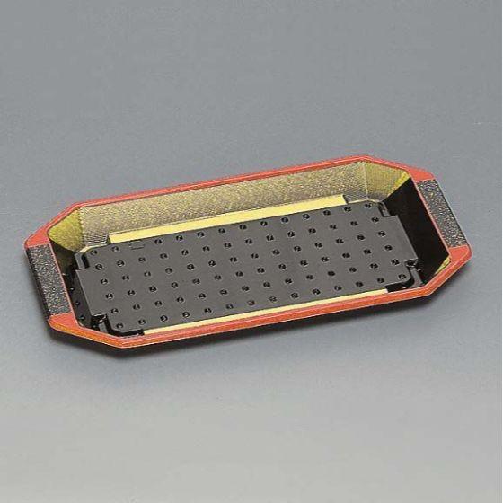 樂天商城 - 【50枚】和皿 15H 黒天朱 本体 福助工業 使い捨て 弁当 惣菜 仕出し 鮨 皿 寿司容器　（本体のみ）50枚入