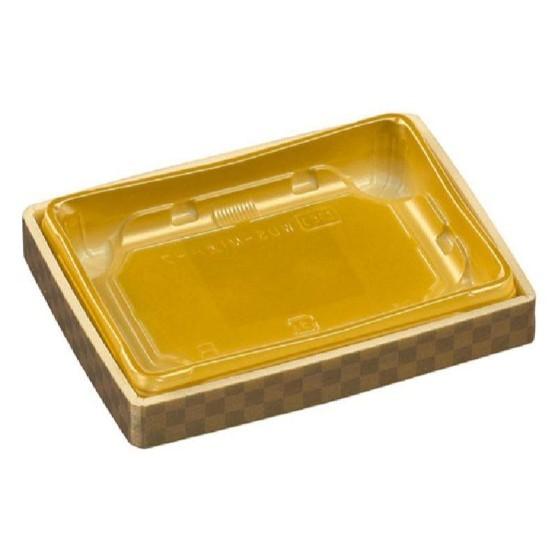 【30枚】WUS-M1大ハ-フ 本体 市松金（極太巻ハーフ） エフピコ 使い捨て 弁当 惣菜 恵方巻 鮨 太巻き 巻き寿司容器　（本体のみ）30枚入