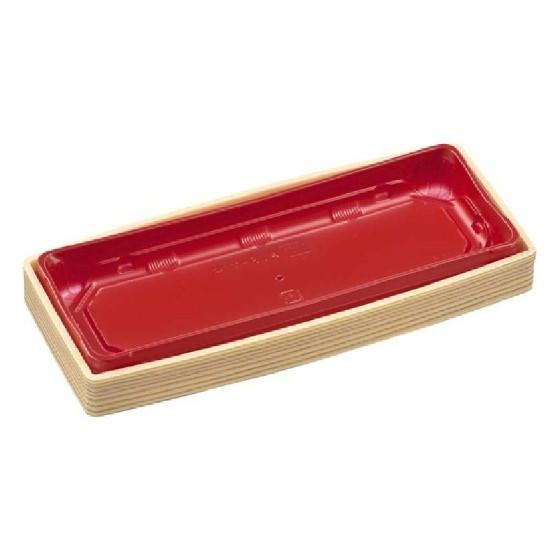 【30枚】WUS-M1中 本体 柾目赤（太巻） エフピコ 使い捨て 弁当 惣菜 恵方巻 鮨 太巻き 巻き寿司容器　（本体のみ）30枚入