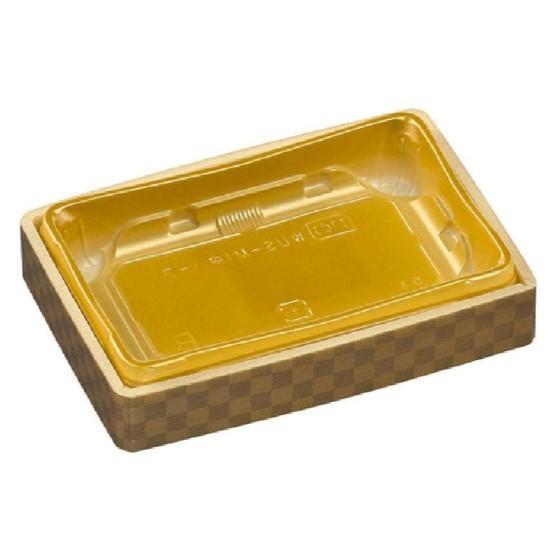 【30枚】WUS-M1中ハーフ 本体 市松金（巻ハーフ） エフピコ 使い捨て 弁当 惣菜 恵方巻 鮨 太巻き 巻き寿司容器　（本体のみ）30枚入