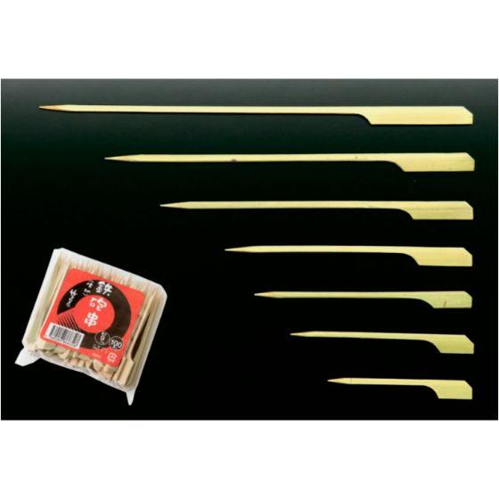 樂天商城 - 【100本】15cm・竹串 鉄砲串 生地（約 巾9mm×15cm）神堂 使い捨て 業務用 BBQ 天然素材 竹串 100本入