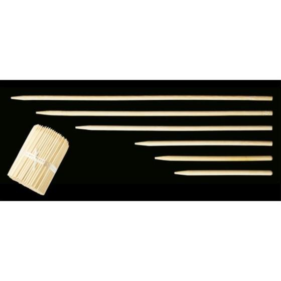 パッケージ・マルシェの【250本】30cm・竹 ドッグ棒（約 φ5.3mm×30cm）神堂 使い捨て 業務用 天然素材 イベント 竹串　250本束袋入｜アングル2