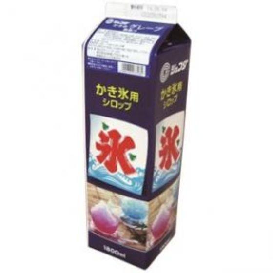 【1本】かき氷シロップ グレープ （1.8L） かき氷 シロップ 業務用 氷みつ 1800ml　1本入