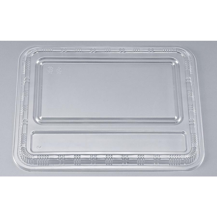 BS弁当84 透明蓋本体は別売りです。◇BS弁当84-5 黒 本体の蓋です。●蓋：レンジ不可●素材：OPS　●耐熱温度：85℃　　　　　　●サイズ：266×206×高11mm●入数：50枚