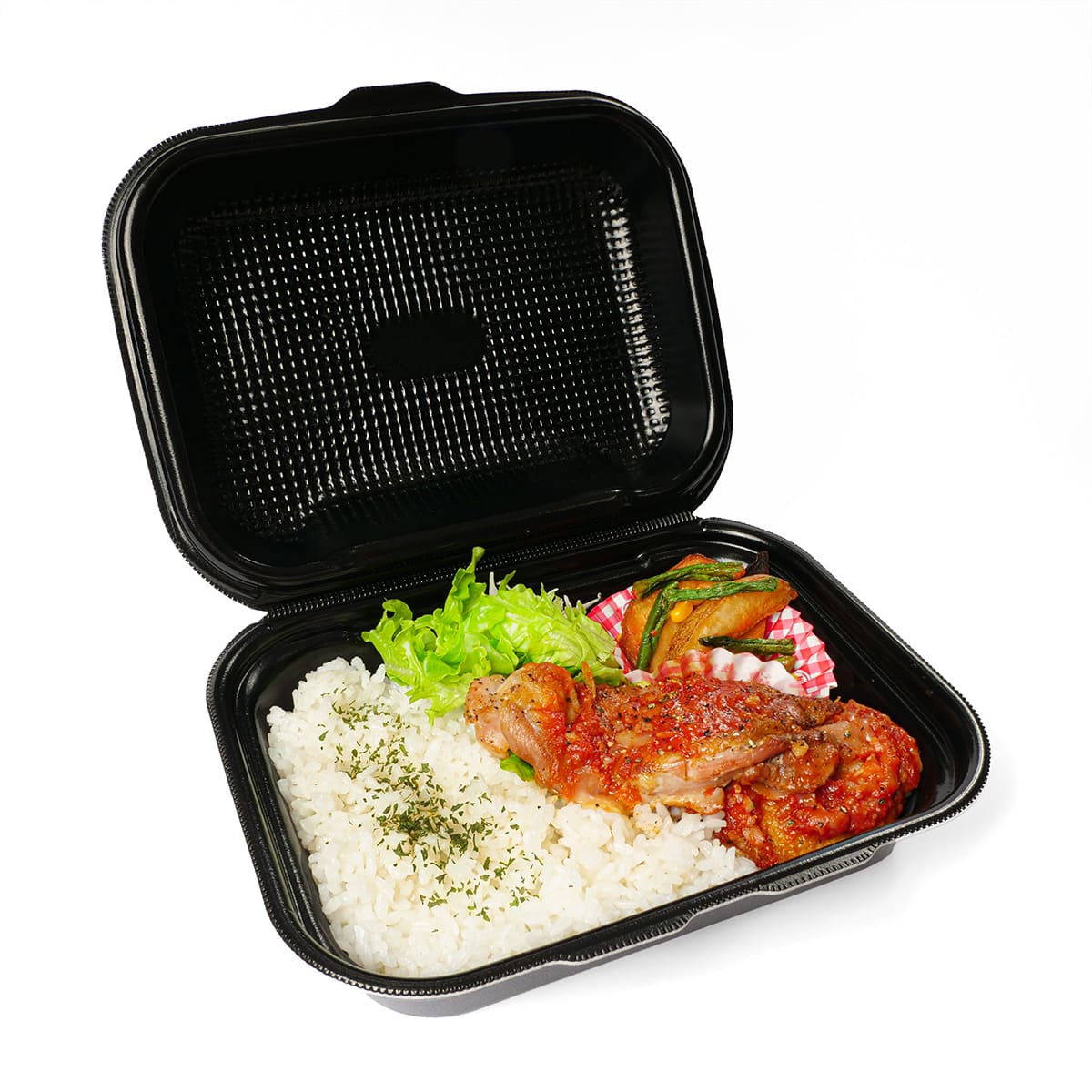 Rakuten - 【180枚】DLVボーノ23-18MFP 黒W エフピコ 使い捨て 容器 業務用 お惣菜 PSP ごはん ランチ 弁当容器 180枚入