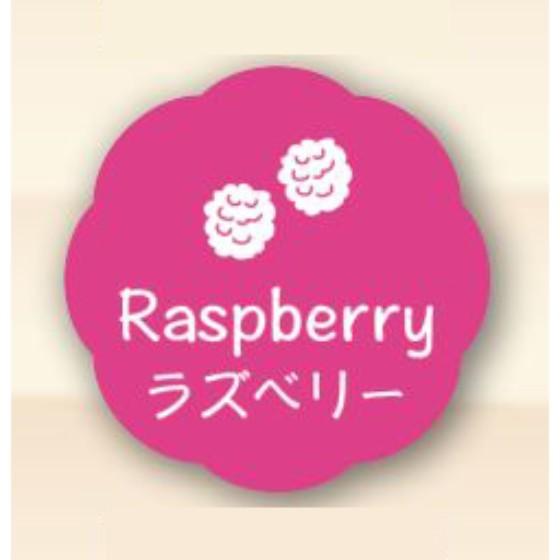 【ラズベリー】150枚 （26×26） カミイソ産商 お菓子用 シール Raspberry J-653 かわいい ギフト スイーツ ケーキ 食品用 ラベル シール　150枚入