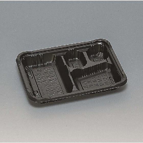 【600枚】憩い RP-2-1H 黒 E 本体 福助工業 使い捨て 業務用 弁当容器 （地域限定 送料無料）　600枚入