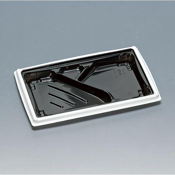 樂天商城 - 【600枚】箱膳 26-16-1H 白内黒 本体 福助工業 使い捨て 業務用 弁当箱 テイクアウト お持ち帰り 弁当容器　（本体のみ）900枚入