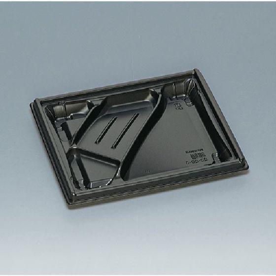 樂天商城 - 【50枚】箱膳 23-20-3H 黒 本体 福助工業 使い捨て 業務用 弁当箱 テイクアウト お持ち帰り 弁当容器　（本体のみ）50枚入