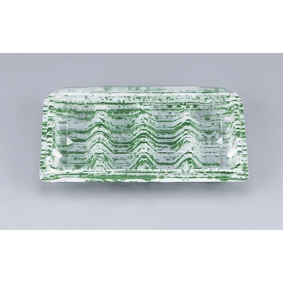 【50枚】KL-18-10B 竹皮緑 フードパック （細巻カット2本分） シーピー化成 使い捨て 業務用 お弁当容器 惣菜容器 お持ち帰り テイクアウト 恵方巻 巻き寿司容器　50枚入