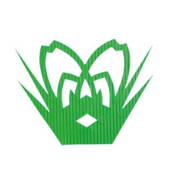 【1個】500枚・DX松型バラン グリーン色 バラン 旭創業 使い捨て お弁当 造花 食品用　500枚入　(00549)