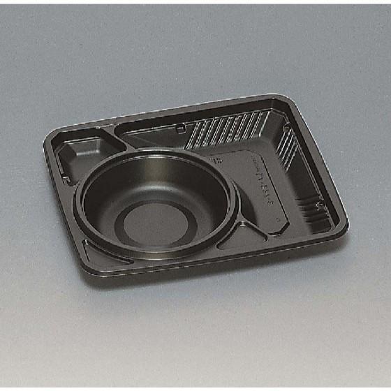 Rakuten - 【600枚】LA-227-5H 黒 本体 福助工業 使い捨て 弁当 惣菜 シチュー カレー容器　（本体のみ）600枚入