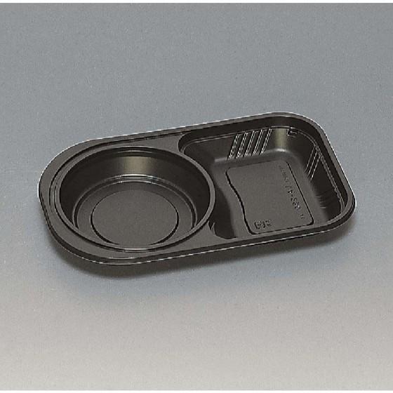 【50枚】LA-250H 黒 新 本体 福助工業 使い捨て 弁当 惣菜 シチュー カレー容器　（本体のみ）50枚入