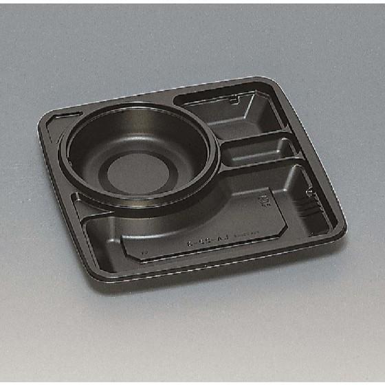 樂天商城 - 【50枚】LA-22-3H 黒 本体 福助工業 使い捨て 弁当 惣菜 シチュー カレー容器　（本体のみ）50枚入