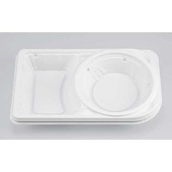 Rakuten - 【50枚】CBFNランチ11 ホワイト本体 シーピー化成 弁当 惣菜 使い捨て 業務用 デリカ ランチ テイクアウト 25−15 弁当容器　（本体のみ）50枚入