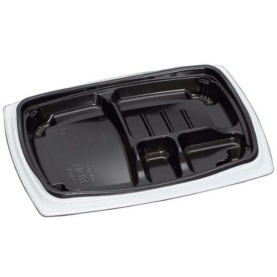 樂天商城 - 【800枚】祝い膳24-18-1H 白内黒 本体（PPF＋バイオマス）福助工業 バイオマス容器 環境配慮型 使い捨て 業務用 お弁当容器 （本体のみ） 800枚入