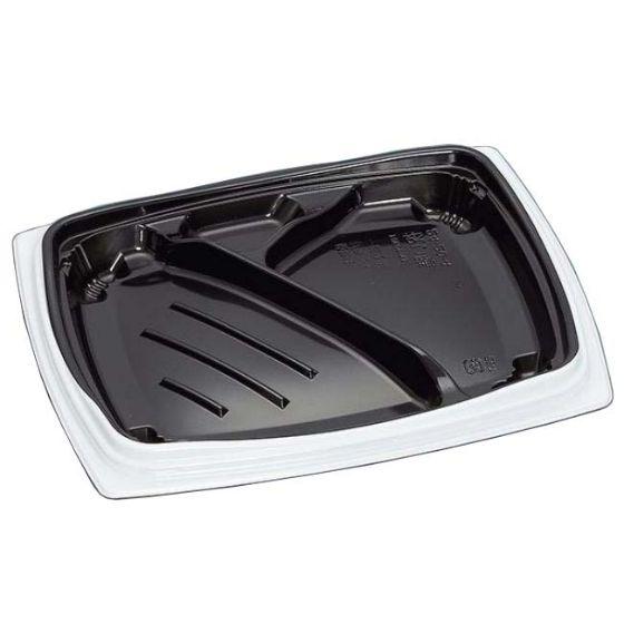 樂天商城 - 【50枚】祝い膳24-20-4H 白内黒 本体（PPF＋バイオマス）福助工業 バイオマス容器 環境配慮型 使い捨て 業務用 お弁当容器 （本体のみ） 50枚入