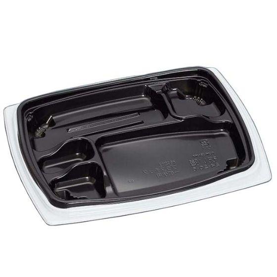 樂天商城 - 【600枚】祝い膳24-20-6H 白内黒 本体（PPF＋バイオマス）福助工業 バイオマス容器 環境配慮型 使い捨て 業務用 お弁当容器 （本体のみ） 600枚入