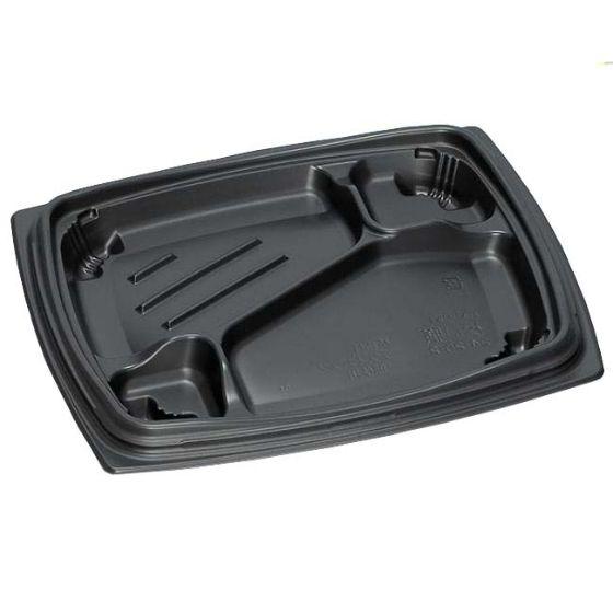 【600枚】祝い膳24-20-2H 黒 本体（PPF＋バイオマス）福助工業 バイオマス容器 環境配慮型 使い捨て 業務用 お弁当容器 （本体のみ） 600枚入