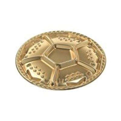 Rakuten - 【10枚】シェルトプラッター丸50 本体 金 エフピコ 使い捨て 弁当 惣菜 中華 仕出し 丸皿 オードブル容器　（本体のみ）10枚入