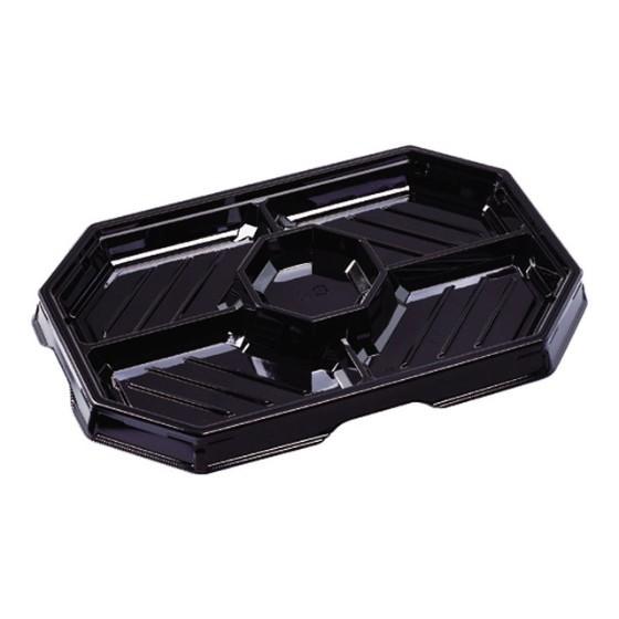 樂天商城 - 【10枚】オードブル38-25 本体 黒 エフピコ 使い捨て 弁当 惣菜 中華 仕出し 角皿 オードブル容器　（本体のみ）10枚入