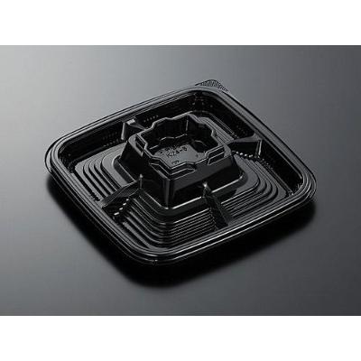 樂天商城 - 【20枚】HSデリデコ K24-5 黒-BK 身 中央化学 使い捨て 弁当 惣菜 中華 仕出し 丸皿 二段 オードブル容器　（本体のみ）20枚入