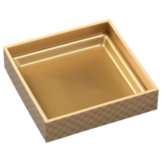 樂天商城 - 【15枚】WPS-角180-180（V）市松金 エフピコ 使い捨て 業務用 弁当容器 惣菜 折箱 寿司容器 （本体のみ） 15枚入