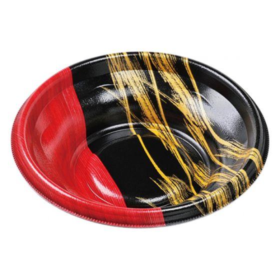【50枚】MFP-丸丼18（V1）本体 金彩赤黒 エフピコ 使い捨て 業務用 弁当 丼 発泡 どんぶり容器 （本体..