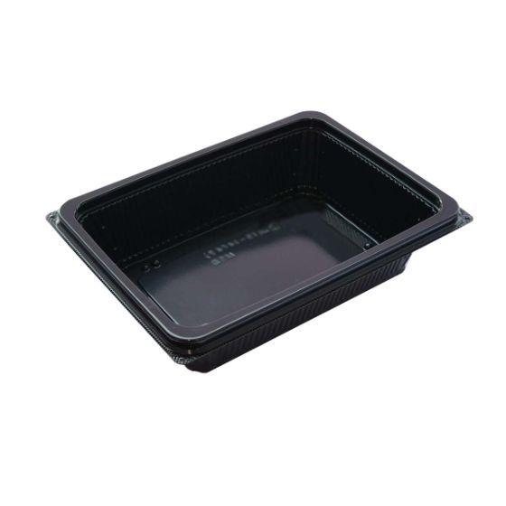 【50枚】DLV角 19-14 (47)MSD 黒 エフピコ 使い捨て 弁当 おかず 中華 洋食 惣菜 デリバリー容器 (本体のみ)50枚入 (コード 11111102089)
