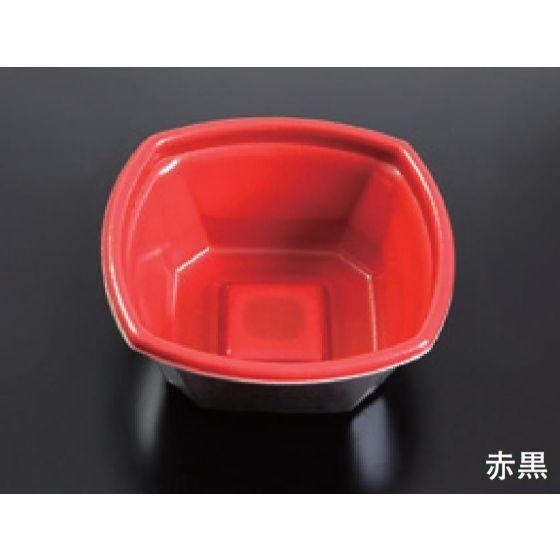 樂天商城 - 【600枚】Kランチ-7 本体耐熱 赤黒 ケーピープラテック 使い捨て 弁当 丼 レンジ対応 どんぶり容器　（本体のみ）600枚入 25枚×24袋