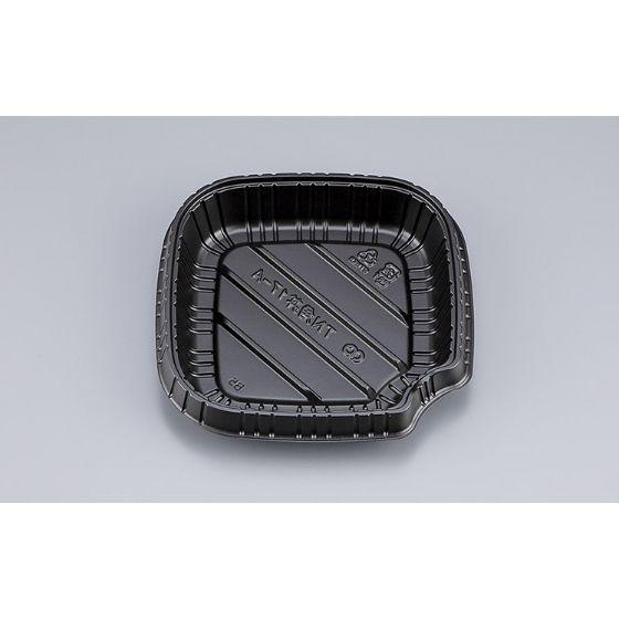 【50枚】TN角丼17-A 黒 中皿 シーピー化成 使い捨て 丼 2段 弁当 セパレート 業務用 どんぶり容器　（中皿のみ）50枚入