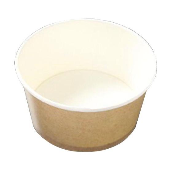 【600枚】KM140-750 茶 本体 ケーピープラテック KMカップ 業務用 使い捨て 弁当容器 どんぶり 紙カップ スープカップ 　600枚入